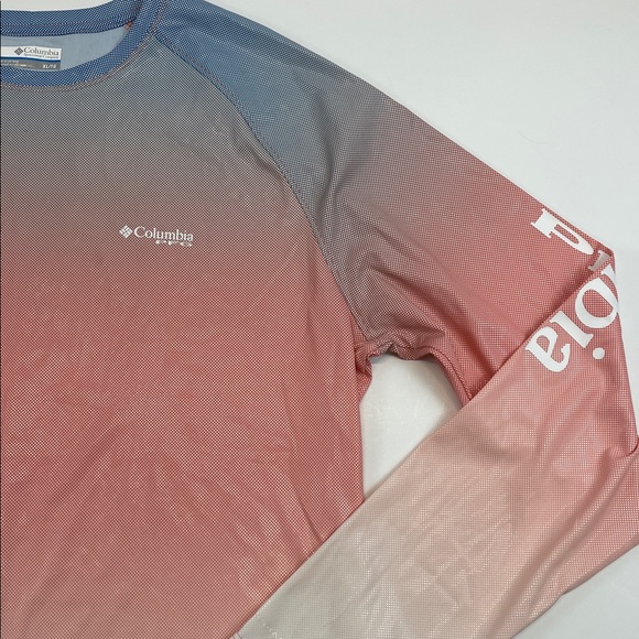 Columbia Omni-Wick Long Sleeve Fishing Shirt Ombré Performance Tee Sz XL Wms - Picture 3 of 9